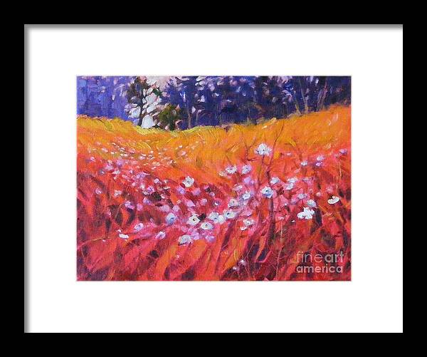 Wildflower Image Framed Print featuring the painting Wildflower I by Celine K Yong