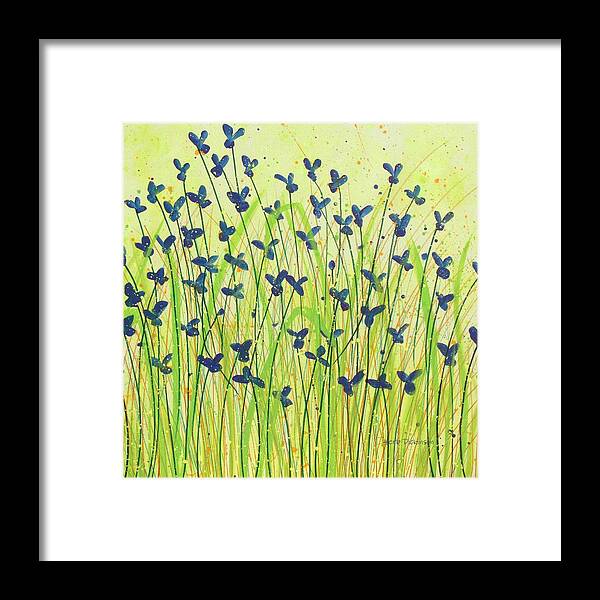 Abstract Framed Print featuring the painting Wildflower Love by Herb Dickinson