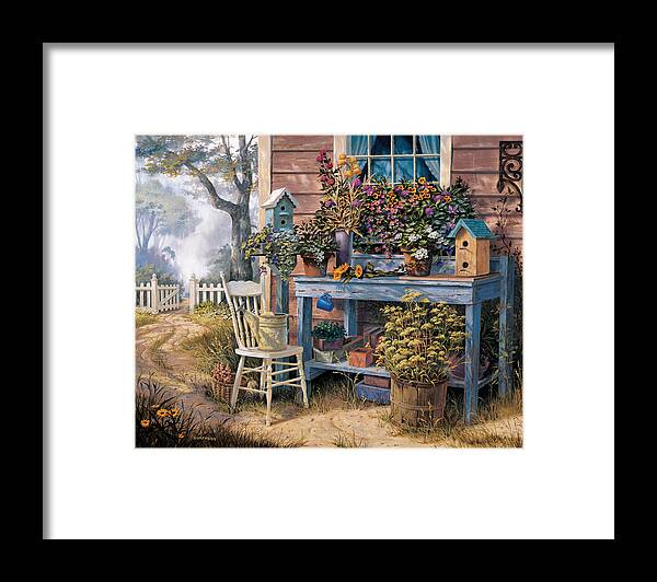 Michael Humphries Framed Print featuring the painting Wildflowers by Michael Humphries