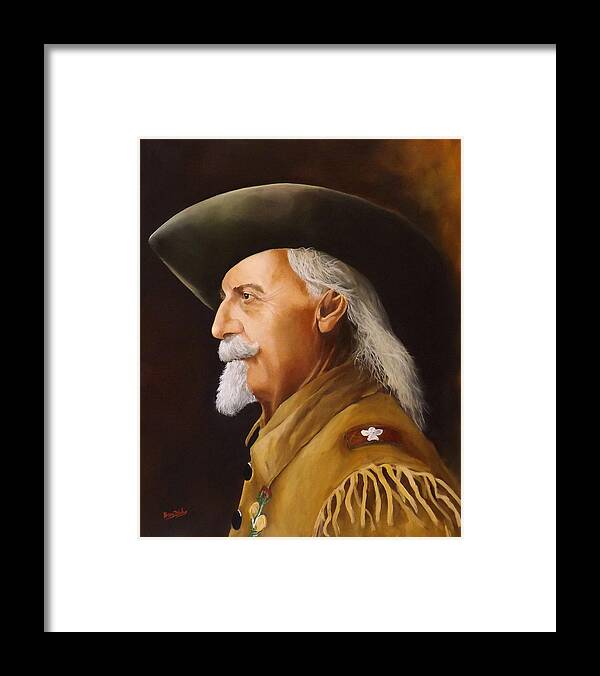 Buffalo Bill Framed Print featuring the painting William Frederick Cody by Barry BLAKE
