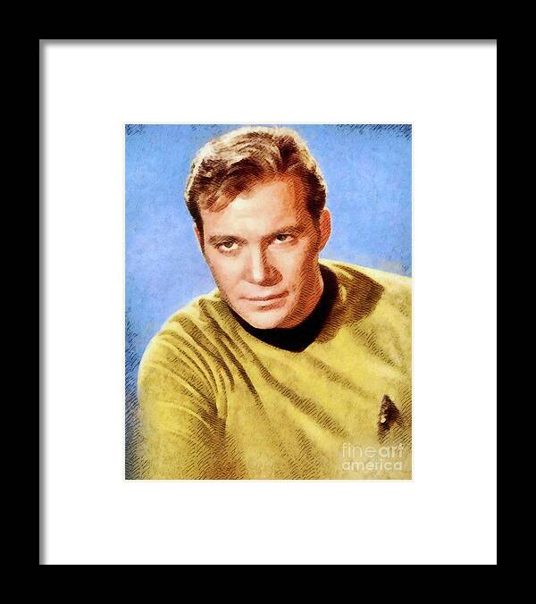 William Framed Print featuring the painting William Shatner, Actor by Esoterica Art Agency