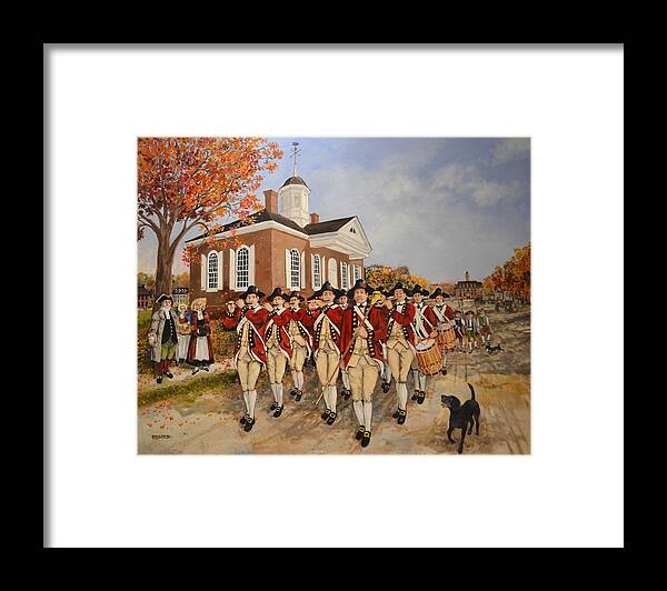 Ebb Pate Framed Print featuring the painting Williamsburg Fife and Drum by Ebb Pate