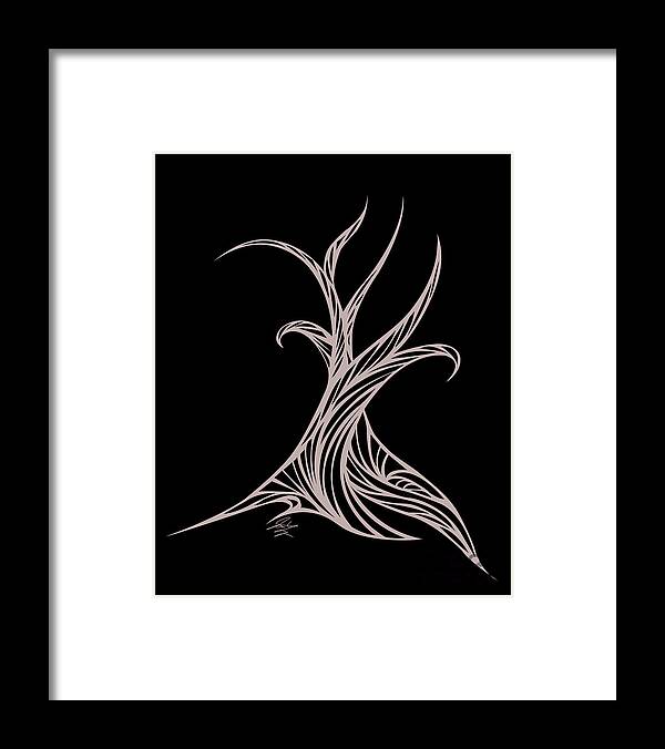  Framed Print featuring the digital art Willow Curve by JamieLynn Warber