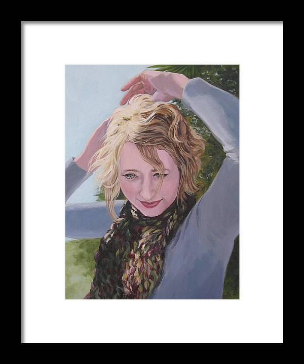 Portrait Framed Print featuring the painting Willow in the Winter Sun by Connie Schaertl