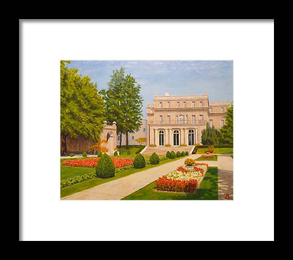 Wilson Hall Framed Print featuring the painting Wilson Hall Monmouth University by Joe Bergholm