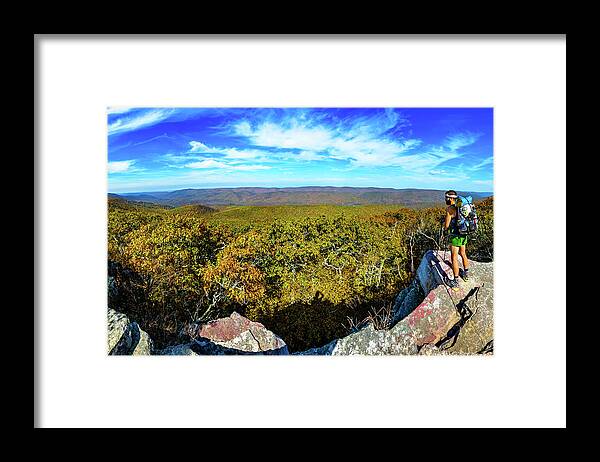 Landscape Framed Print featuring the photograph Wind Rock Panorama by Joe Shrader