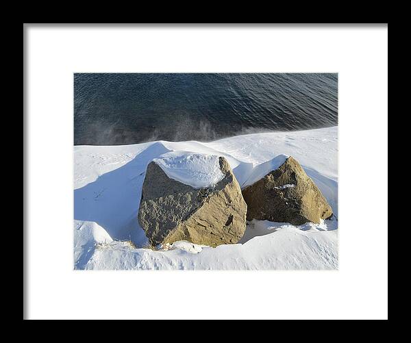 Abstract Framed Print featuring the digital art Wind Snow And Waves by Lyle Crump