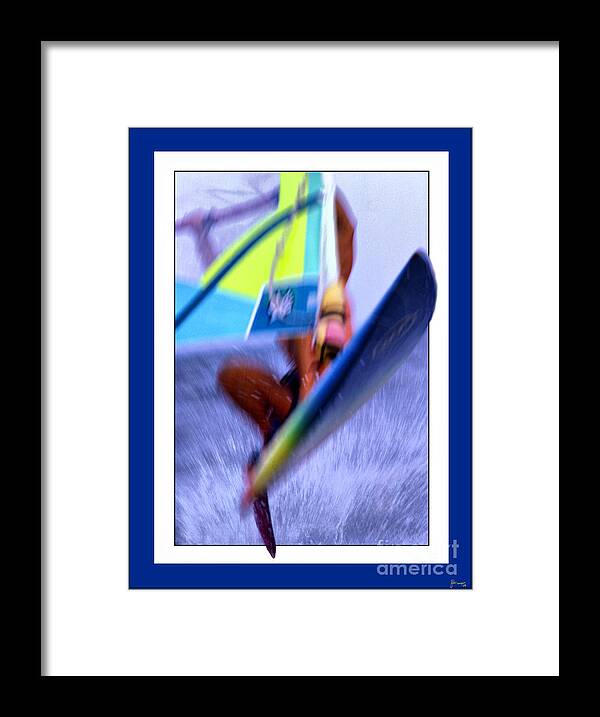 Windsurfing Framed Print featuring the photograph Wind Surfing by Jeff Breiman