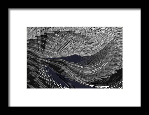 Black Framed Print featuring the digital art Wind Whipped by Cheryl Charette