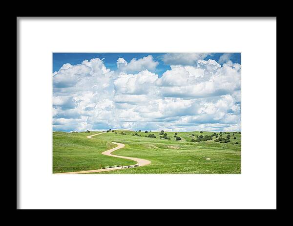Badlands Framed Print featuring the photograph Winding Road by Jill Laudenslager