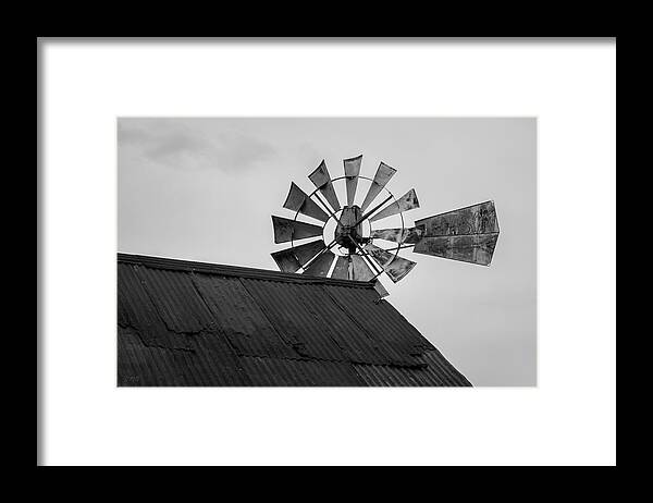 Jermone Framed Print featuring the photograph Windmill I BW by David Gordon