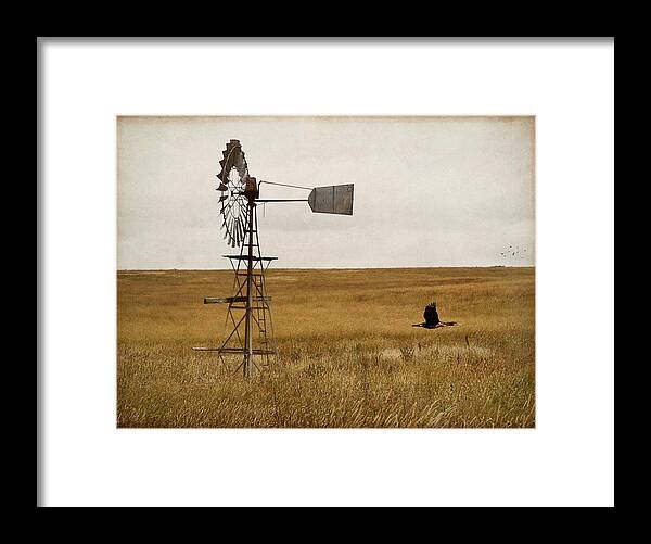 Windmill Framed Print featuring the digital art Windmill by Margaret Hormann Bfa