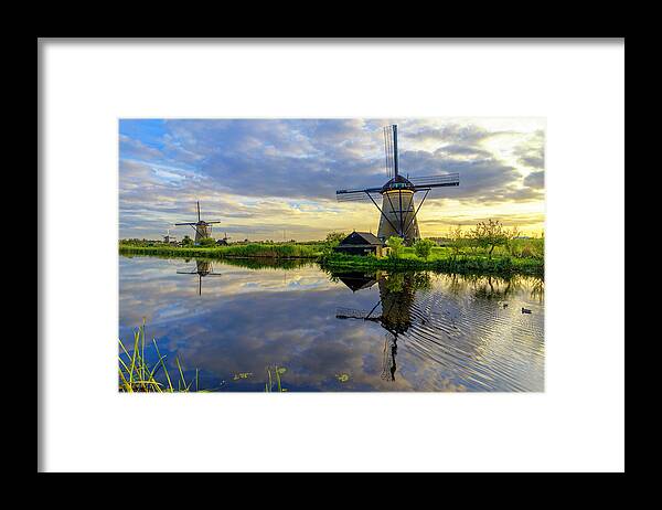 Windmill Framed Print featuring the photograph Windmills by Chad Dutson