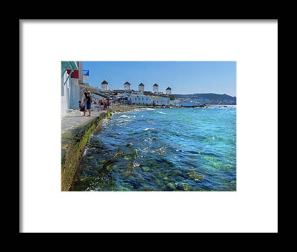 Windmill Framed Print featuring the photograph Windmills of Mykonos by S Paul Sahm