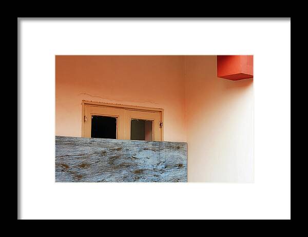 Minimal Framed Print featuring the photograph Window behind a Rectangle by Prakash Ghai