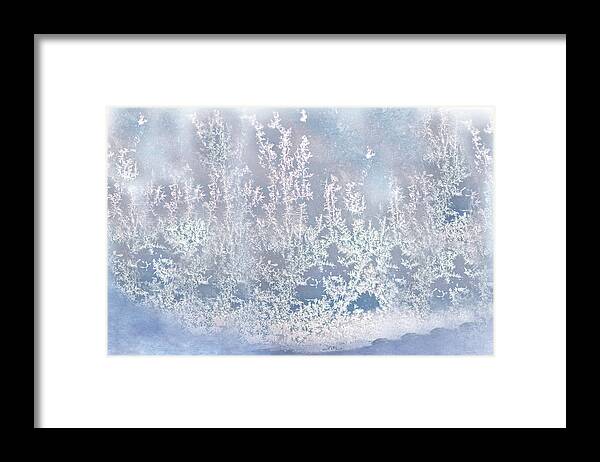 Frost Print Framed Print featuring the photograph Window Frost Print by Gwen Gibson