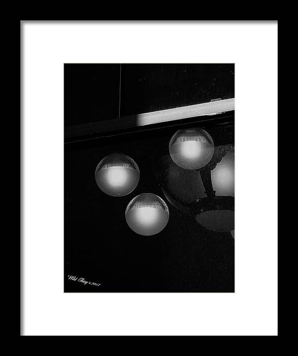 Black And White Framed Print featuring the digital art Window Peeking by Wild Thing