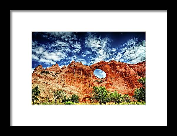 Window Rock Framed Print featuring the photograph Window Rock by Mike Stephens