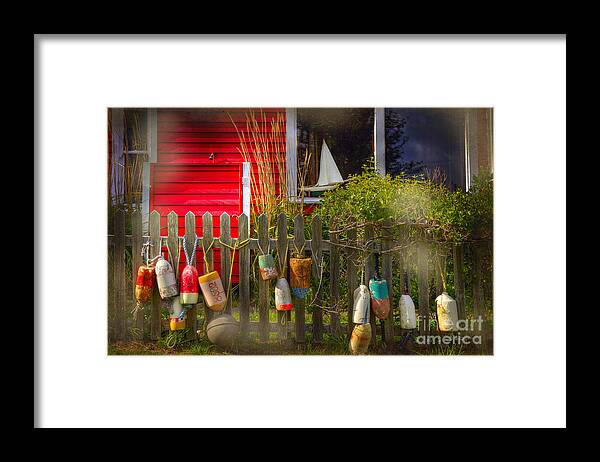 Our Town Framed Print featuring the photograph Window Sailboat Buoy by Craig J Satterlee