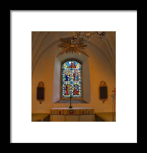 Window Framed Print featuring the photograph Window Teda church by Leif Sohlman