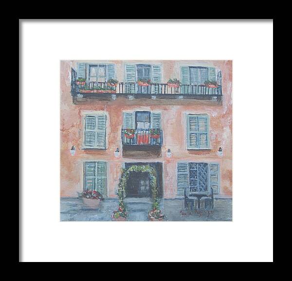 Miniature Painting Framed Print featuring the painting Windows and Shutters by Paula Pagliughi