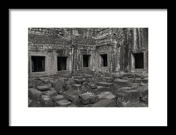 Ta Prohm Framed Print featuring the photograph Windows of the past by Hitendra SINKAR