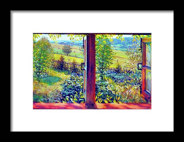 Windows Of Your Mind Framed Print featuring the mixed media Windows Of Your Mind by Georgiana Romanovna