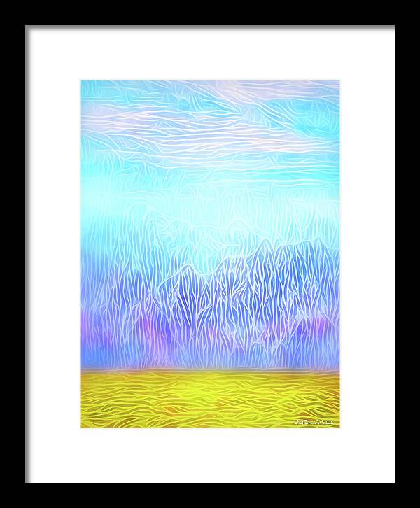 Joelbrucewallach Framed Print featuring the digital art Windswept Desert Mountains by Joel Bruce Wallach