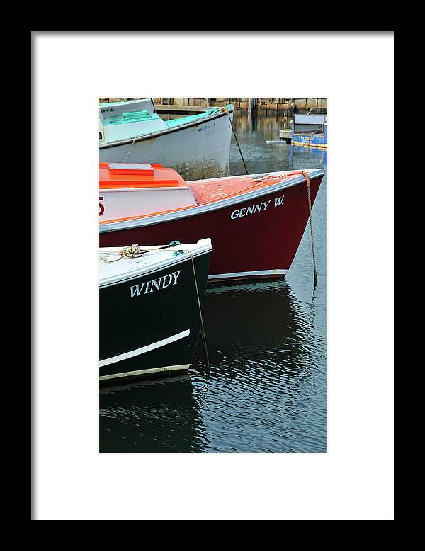 Marine Framed Print featuring the photograph Windy Beside Genny W by Mike Martin