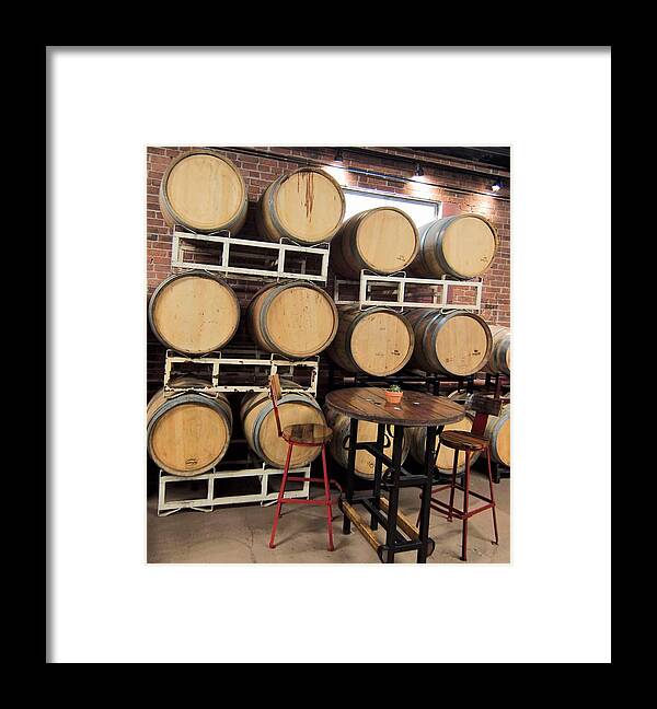 Wine Framed Print featuring the photograph Wine Barrels 2 by Charles HALL