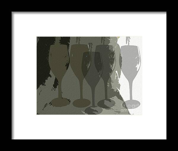 Wine Framed Print featuring the photograph Wine Glass Abstract by Dorlea Ho