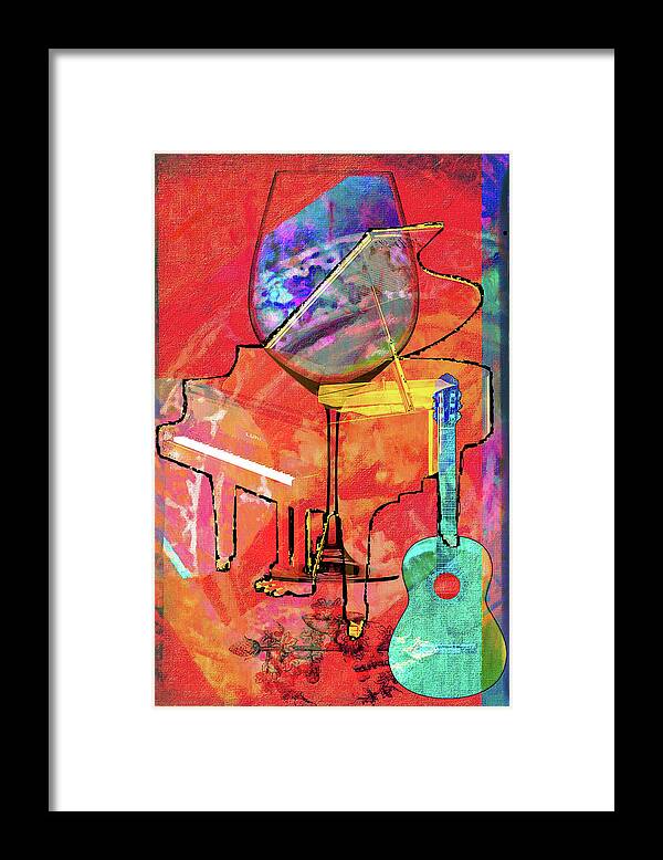 Wine Framed Print featuring the mixed media Wine Pairings 11 by Priscilla Huber