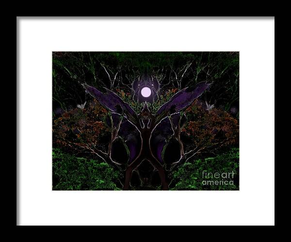 Fantasy Framed Print featuring the photograph Winged Tree Spirit by Roxy Riou