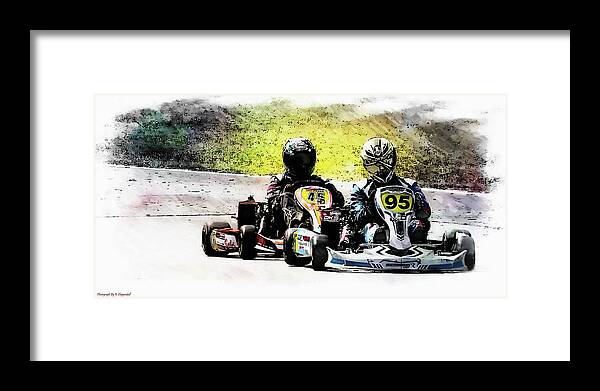 Wingham Go Karts Australia Framed Print featuring the photograph Wingham Go Karts 05 by Kevin Chippindall