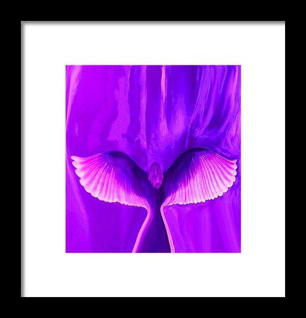 Wings Of Light Framed Print featuring the digital art Wings of Light - Pink Purple by Artistic Mystic