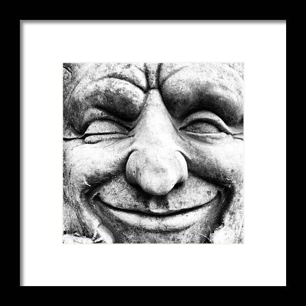 Black And White Framed Print featuring the photograph Wink by Gary Stringer