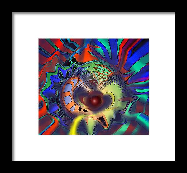 Abstract Framed Print featuring the digital art Winning Center Position by Ian MacDonald