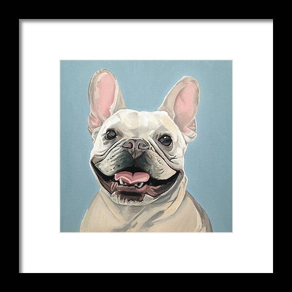 Dog Framed Print featuring the painting Winston by Nathan Rhoads