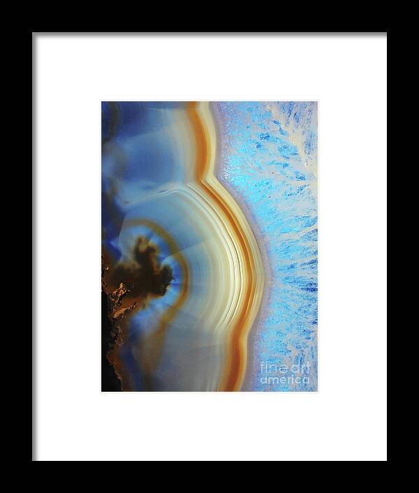 Winter Framed Print featuring the mixed media Winter Agate by Emanuela Carratoni