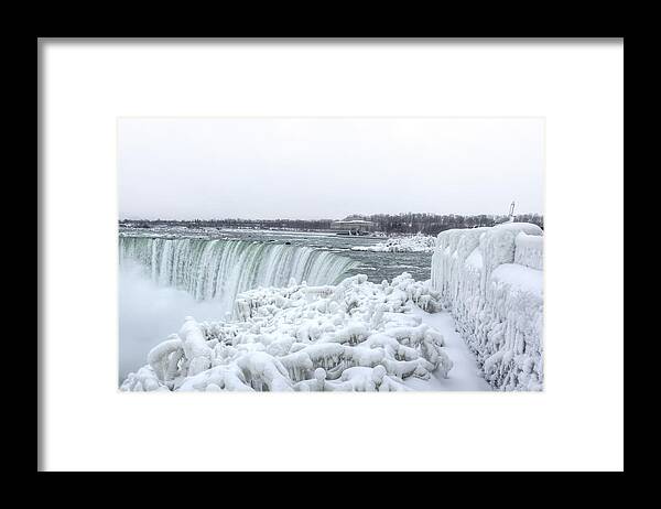 Canada Framed Print featuring the photograph Winter at the falls by Nick Mares