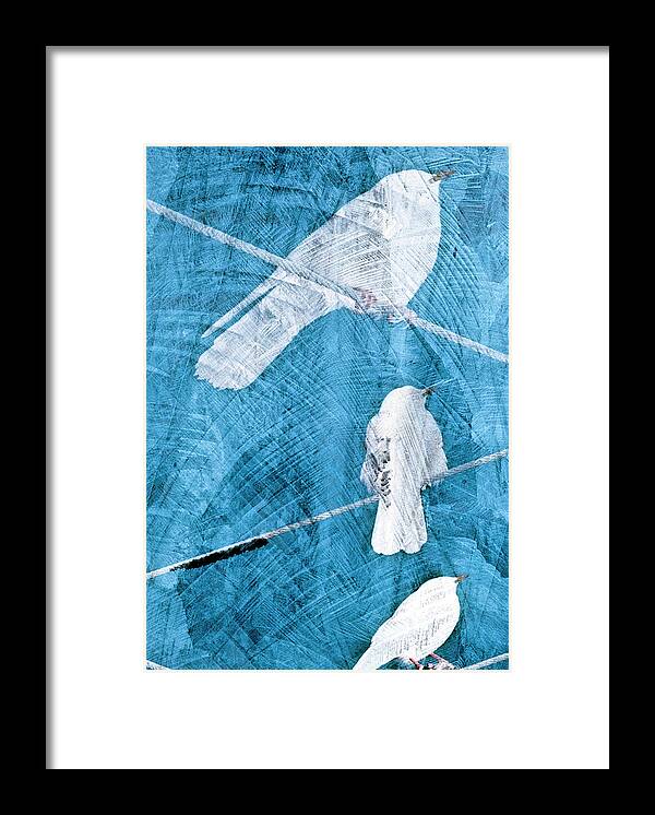 Frank Tschakert Framed Print featuring the mixed media Winter Birds by Frank Tschakert