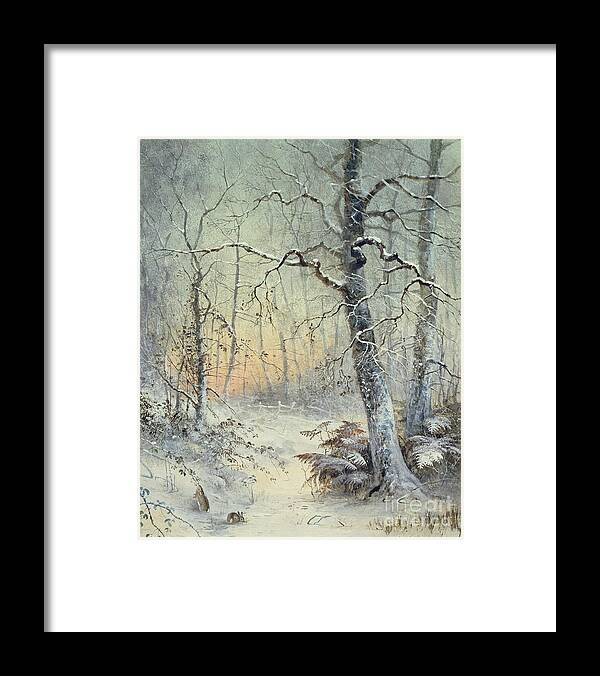 Winter Framed Print featuring the painting Winter Breakfast by Joseph Farquharson