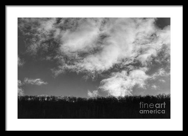 Winter Framed Print featuring the photograph Winter Clouds Over the Delaware River by Christopher Lotito