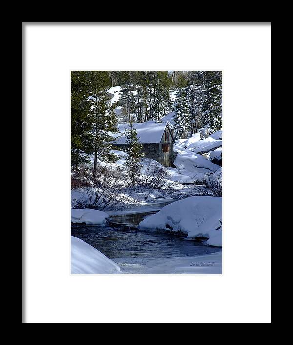 Cottage Framed Print featuring the photograph Winter Cottage by Donna Blackhall