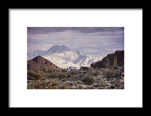 Arizona Framed Print featuring the photograph Winter Done Southwest Style by Saija Lehtonen