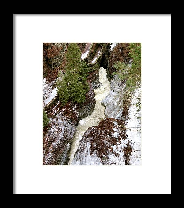 Winter Framed Print featuring the photograph Winter Gorge by Azthet Photography