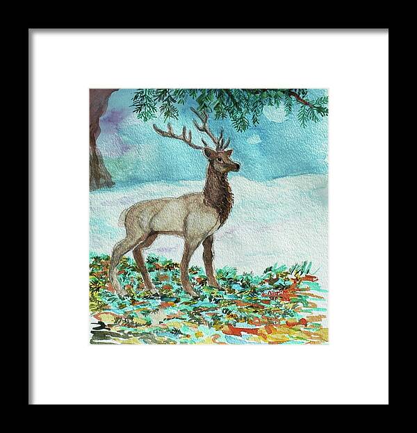 Winter Framed Print featuring the painting Winter in Autumn by Jeannie Allerton