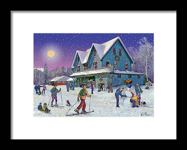 Winter Framed Print featuring the photograph Winter in Campton Village by Nancy Griswold