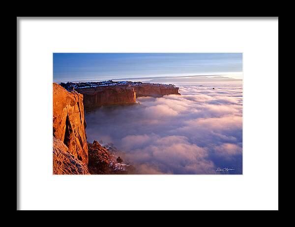 Canyonlands Framed Print featuring the photograph Winter Inversion at Sunrise by Dan Norris