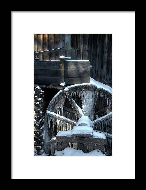 Grist Mill Framed Print featuring the photograph Winter Mil by Mike Eingle